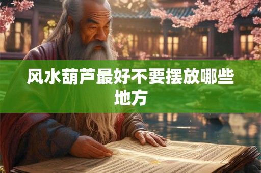 风水葫芦最好不要摆放哪些地方