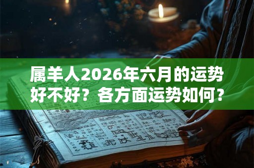 属羊人2026年六月的运势好不好?各方面运势如何? 属羊人2026年六月的运势好不好?各方面运势如何?
