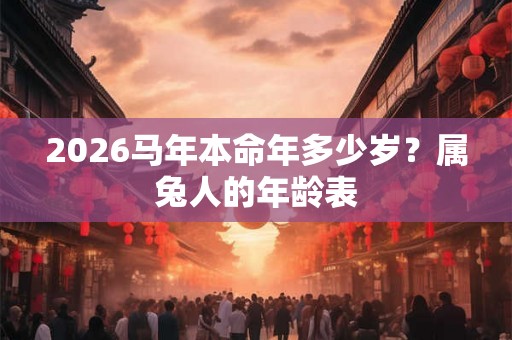 2026马年本命年多少岁？属兔人的年龄表