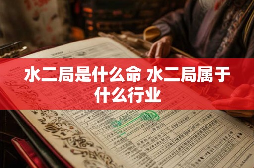 水二局是什么命 水二局属于什么行业