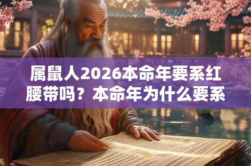 属鼠人2026本命年要系红腰带吗？本命年为什么要系红腰带？
