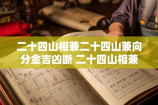 二十四山相兼二十四山兼向分金吉凶断 二十四山相兼金吉凶断 二十四山相兼二十四山兼向分金吉凶断 二十四山相兼金吉凶断