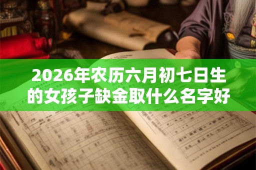2026年农历六月初七日生的女孩子缺金取什么名字好呢？