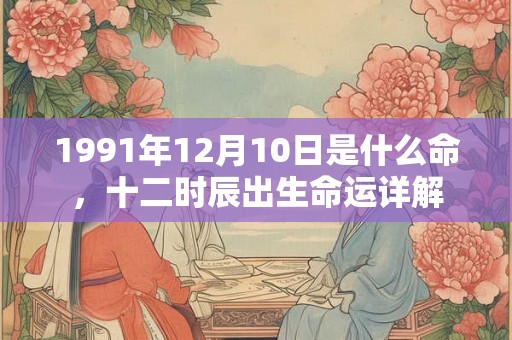 1991年12月10日是什么命，十二时辰出生命运详解