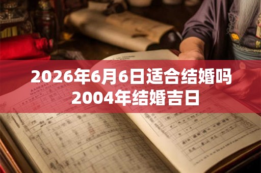 2026年6月6日适合结婚吗  2004年结婚吉日