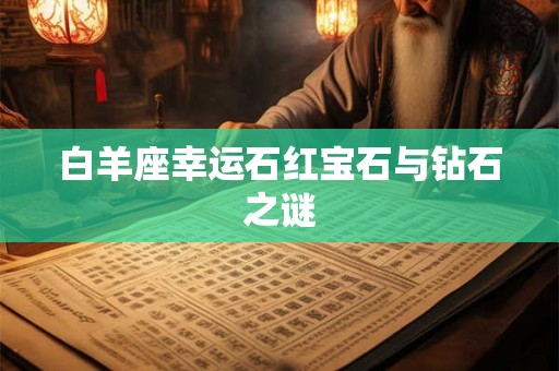 白羊座幸运石红宝石与钻石之谜