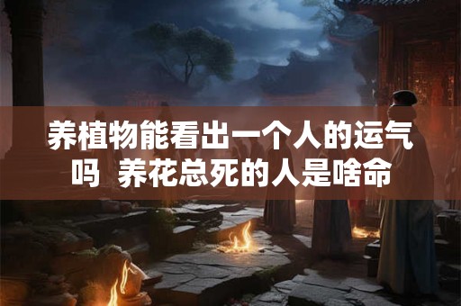 养植物能看出一个人的运气吗  养花总死的人是啥命