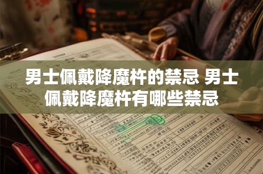 男士佩戴降魔杵的禁忌 男士佩戴降魔杵有哪些禁忌