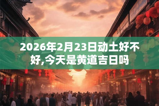 2026年2月23日动土好不好,今天是黄道吉日吗 2026年2月23日动土好不好,今天是黄道吉日吗