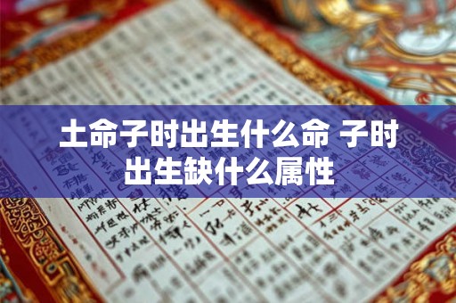 土命子时出生什么命 子时出生缺什么属性