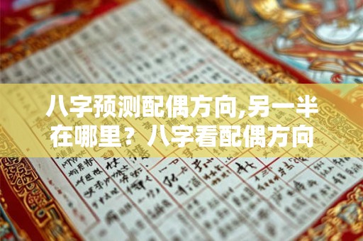 八字预测配偶方向,另一半在哪里？八字看配偶方向