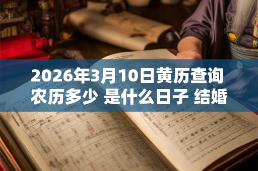 2026年3月10日黄历查询 农历多少 是什么日子 结婚吉时