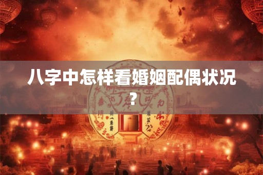 八字中怎样看婚姻配偶状况？