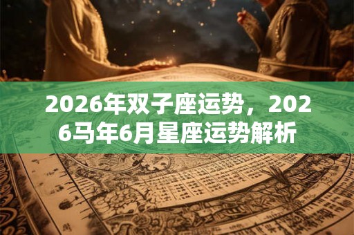 2026年双子座运势，2026马年6月星座运势解析