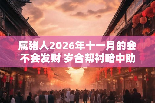 属猪人2026年十一月的会不会发财 岁合帮衬暗中助力
