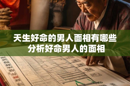 天生好命的男人面相有哪些 分析好命男人的面相