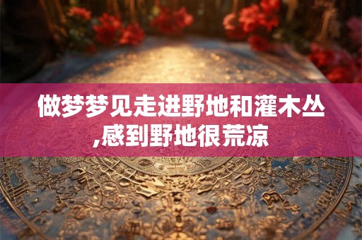 做梦梦见走进野地和灌木丛,感到野地很荒凉 做梦梦见走进野地和灌木丛,感到野地很荒凉