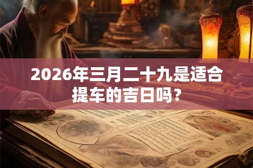 2026年三月二十九是适合提车的吉日吗？