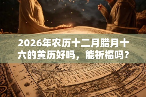2026年农历十二月腊月十六的黄历好吗，能祈福吗？