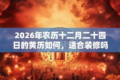 2026年农历十二月二十四日的黄历如何，适合装修吗？