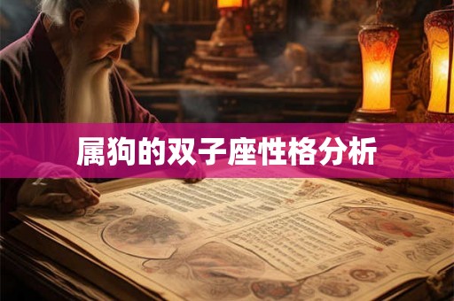 属狗的双子座性格分析