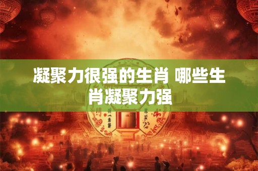 凝聚力很强的生肖 哪些生肖凝聚力强