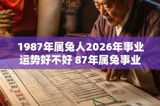 1987年属兔人2026年事业运势好不好 87年属兔事业贵人