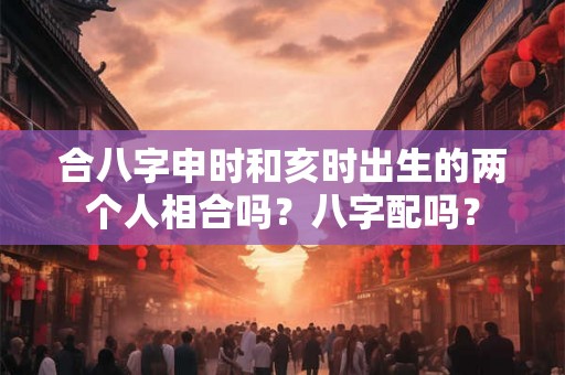 合八字申时和亥时出生的两个人相合吗?八字配吗? 合八字申时和亥时出生的两个人相合吗?八字配吗?