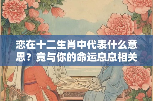 恋在十二生肖中代表什么意思?竟与你的命运息息相关! 恋在十二生肖中代表什么意思?竟与你的命运息息相关!