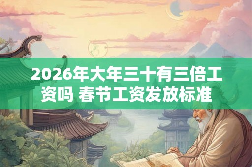 2026年大年三十有三倍工资吗 春节工资发放标准