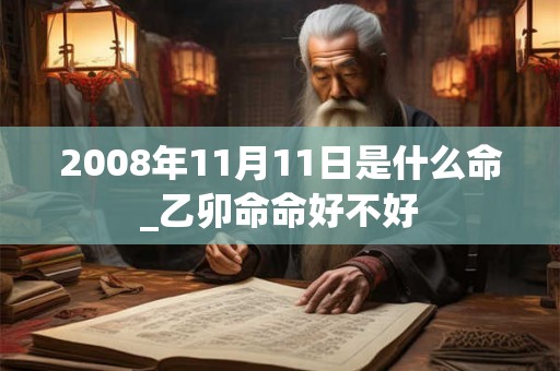 2008年11月11日是什么命_乙卯命命好不好