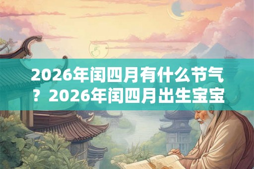 2026年闰四月有什么节气？2026年闰四月出生宝宝好不好？
