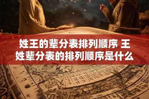 姓王的辈分表排列顺序 王姓辈分表的排列顺序是什么