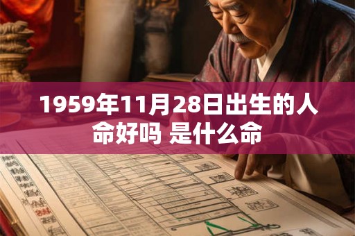 1959年11月28日出生的人命好吗 是什么命
