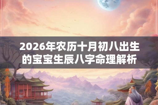 2026年农历十月初八出生的宝宝生辰八字命理解析