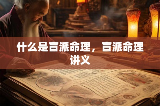 什么是盲派命理,盲派命理讲义 什么是盲派命理,盲派命理讲义