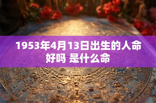 1953年4月13日出生的人命好吗 是什么命 1953年4月13日出生的人命好吗 是什么命