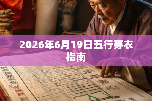 2026年6月19日五行穿衣指南