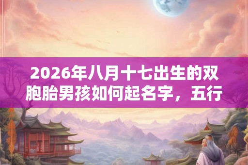 2026年八月十七出生的双胞胎男孩如何起名字,五行属什么? 2026年八月十七出生的双胞胎男孩如何起名字,五行属什么?