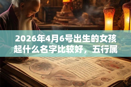 2026年4月6号出生的女孩起什么名字比较好，五行属什么