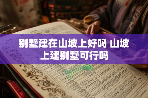 别墅建在山坡上好吗 山坡上建别墅可行吗