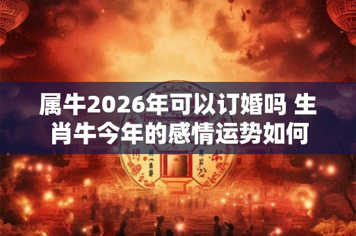 属牛2026年可以订婚吗 生肖牛今年的感情运势如何