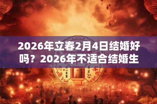 2026年立春2月4日结婚好吗？2026年不适合结婚生肖一览？