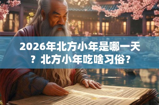2026年北方小年是哪一天？北方小年吃啥习俗？