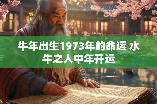 牛年出生1973年的命运 水牛之人中年开运 牛年出生1973年的命运 水牛之人中年开运