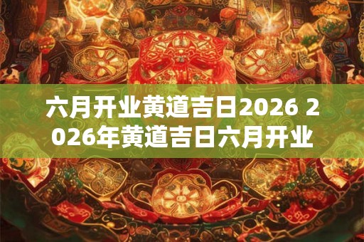 六月开业黄道吉日2026 2026年黄道吉日六月开业 六月开业黄道吉日2026 2026年黄道吉日六月开业