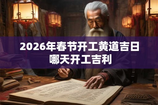 2026年春节开工黄道吉日 哪天开工吉利