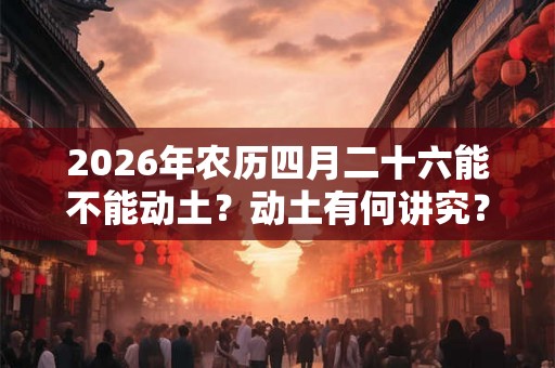 2026年农历四月二十六能不能动土？动土有何讲究？