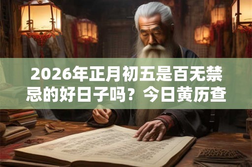 2026年正月初五是百无禁忌的好日子吗？今日黄历查询
