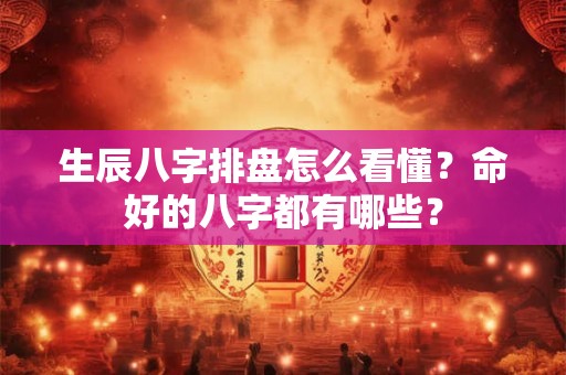 生辰八字排盘怎么看懂?命好的八字都有哪些? 生辰八字排盘怎么看懂?命好的八字都有哪些?